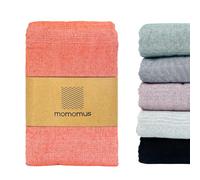 MOMOMUS Jeté Multiusage, Couvre Canapé 2-3 Places, 170 x 260 cm, Saumon | plaid canapé grande taille pour 2-3 places, aussi en couvre-lit pour lits de 80-105 cm