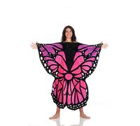 Kanguru Butterfly Papillon, Veste Polaire femme à manches , Plaid canape, sweat femme, Couverture polaire, poncho femme, pull femme, cadeau femme Adultes, sweat plaid, Rose, Bleu, Noir, 120 x 120 cm