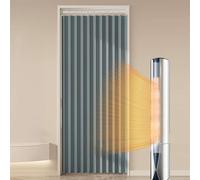 Momooda Rideaux Occultants Porte Interieur, Rideau Separation Porte Entrée, Rideau de Portes Pliant Thermique Anti Froid et Chaleur, Lot de 1, 280g/m², Bleu, 130x220cm