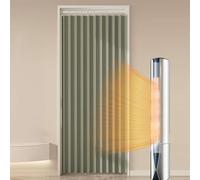 Momooda Rideaux Occultants Porte Interieur, Rideau Separation Porte Entrée, Rideau de Portes Pliant Thermique Anti Froid et Chaleur, Lot de 1, 280g/m², Vert, 100x190cm