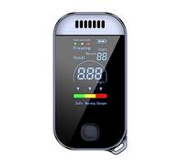 MOMOTOU Alcootest sans Contact USB Rechargeable 0.000~0.199% BAC Testeur d’Alcool d’Haleine Portable 50 Records de Groupe avec Affichage LED Lumineux et Invite d’Alarme d’Ivresse