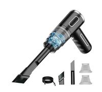 MOMOTOU Aspirateur de voiture 29 000 pa - Portable - Mini ventilateur - Double filtre - Pour voyage, camping-car, maison - Noir
