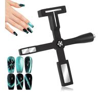 Momowin 5 en 1 Aimants à Ongles pour Nail Art, plastiques Aimant Cat Eyes Ongles pour Vernis à Ongles Cat Eyes pour Changer le Motif, DIY Outil de Nail Art Stylo MagnéTique