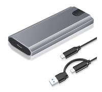 Momowin Adaptateur SSD M2 NVMe, BoîTier SSD M2, Transfert Haut DéBit 10 Gbps, Prise en Charge OTG, NVMe Pcie M-Key/M+B-Key, Compatible avec Les Disques Durs 2230/2242/2260/2280