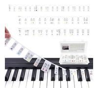 Momowin Guide des Notes de Piano, 88 éTiquettes de Notes de Piano DéTachables et RéUtilisables pour les DéButants ou les Amateurs de Piano pour Apprendre à Utiliser (Coloré)