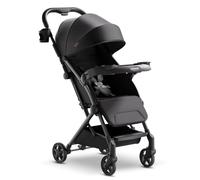 Mompush Lithe V2 Poussette légère + plateau à collation, poussette de voyage pliable et prête pour l'avion, siège inclinable presque plat, porte-gobelet, housse de pluie et sac de voyage inclus