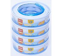 MOM'S AIDE Recharge uniquement compatible pour Simplee Sangenic (4 recharges), incompatible avec Tous les Angelcare, Maialino Foppapedretti, Sangenic Tec, Twist & Click