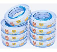 MOM'S AIDE Recharge uniquement compatible pour Simplee Sangenic (8 recharges), incompatible avec Tous les Angelcare, Maialino Foppapedretti, Sangenic Tec, Twist & Click