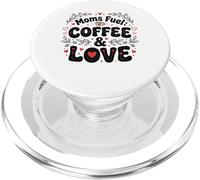 Mom's Fuel Coffee Love Retro Art Mom Life PopSockets PopGrip pour MagSafe