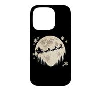 Moms Moon Santa Reindeer Cardigan Blue Merle Corgi Christmas Coque pour iPhone 14 Pro