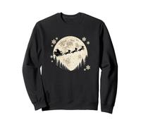 Moms Moon Santa Reindeer Cardigan Blue Merle Corgi Christmas Sweatshirt