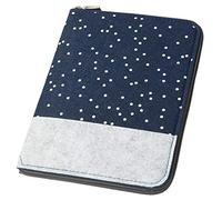Mom's Organiseur pour carnet de maternité et carnet en feutre avec fermeture éclair à pois et écusson (couleur au choix), couverture A5 en tant que pochette pour passeport et maternelle (2in1)