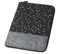 Mom's Organiseur pour carnet de maternité et carnet en feutre avec fermeture éclair à pois et écusson (couleur au choix), couverture A5 en tant que pochette pour passeport et maternelle (2in1)