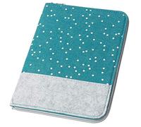 Mom's Organiseur pour carnet de maternité et carnet en feutre avec fermeture éclair à pois et écusson (couleur au choix), couverture A5 en tant que pochette pour passeport et maternelle (2in1)