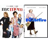 Mom's Role Reversal Comedy Mrs. Doubtfire & Mr. Mom 2-Movie Collection DVD Robin Williams & Michael Keaton Bundle