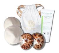 Mom's Shells Intégral- Coquillages d'allaitement Nacre - Protège-Mamelons Naturels - Soulage et Apaise Les Douleurs de l’Allaitement (L - 6/6.5cm + Lanoline 40ml)