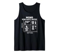 Moms Wine-Happy Matrix - Funny Mom Life Mother's Day Humour Débardeur