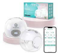 momspeace Lot de 2 tire-lait mains libres avec application pour les mamans occupées, tire-lait électrique portable amélioré, pompage discret n'importe où, anti-refoulement, sûr, double tire-lait pour