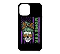 Momster America Flag Skull Mom Leopard Monster Halloween Coque pour iPhone 12 Pro Max
