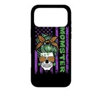 Momster America Flag Skull Mom Leopard Monster Halloween Coque pour iPhone 17 Pro Max