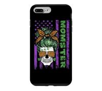 Momster America Flag Skull Mom Leopard Monster Halloween Coque pour iPhone 7 Plus/8 Plus