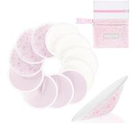 MOMUSE Coussinet Allaitement Organiques RéUtilisables, Paquet de 12, Tissu Ultra Doux & Absorption Rapide, Respirant, Lavable, Coussinets D'Allaitement Essentiel, Forme de Bonnet Invisible
