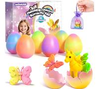 MOMUSE Œuf à Éclore Licorne pour Enfants 6 PCS, Cadeau Fille 4 Ans,Cadeaux de Pâques, Petits Cadeaux pour Anniversaire d'enfants Filles Garçons 3 4 5 6 7 8 Ans