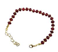 MOMYXCJQ Bracelet Pierre Naturelle Homme, Bracelet En Perles De Cristal Naturel Avec Fermoir Mousqueton Réglable, Bijoux Énergétiques Pour Femmes, Bordeaux
