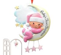 Mon 1er Noël Bébé - Ornement Résine Bonhomme Neige, Pendentif Souvenir Hivernal, Décoration Suspendable Haute Qualité | pour Arbre De Noël, Rétroviseur Voiture, Sac, Mur, Cheminée