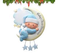 Mon 1er Noël Bébé - Ornement Résine Bonhomme Neige, Pendentif Souvenir Hivernal, Décoration Suspendable Haute Qualité | pour Arbre De Noël, Rétroviseur Voiture, Sac, Mur, Cheminée