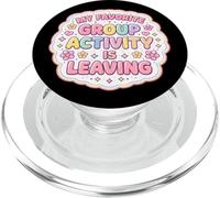 Mon activité de Groupe préférée est Leaving Funny Womens Floral PopSockets PopGrip pour MagSafe