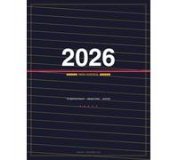 Mon Agenda 2026: Planificateur Hebdomadaire et Mensuel avec Suivi d'Habitudes, Objectifs et Notes