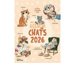 Mon agenda chats 2026 - Mathilde Brunelet - Marie Claire - broché - Agenda