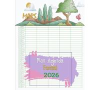MON Agenda Familial 2026 5 colonnes: Mon Calendrier Familial Mensuel | planning familial Mensuel 12 Mois pour 5 Personnes (De Janvier à Décembre 2026) | A4, idée cadeau pour une famille organisée