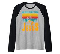 Mon Aide Vient de Jésus Manche Raglan