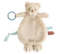 MON AMI Baldwin Ours de dentition Lovey, 30,5 cm Couverture de sécurité | Peluche en forme d'ours, anneau de dentition en silicone, adorable couverture, jouet sensoriel apaisant, cadeau de naissance