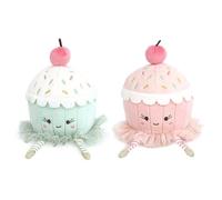MON AMI Dancing Duo Cupcakes Lot de 2 jouets en peluche alimentaires, décoration de fête d'anniversaire, cadeau pour enfants de tous âges - 15,2 x 8,9 cm