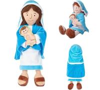 Mon ami Jésus Peluche, Poupée en Coton de Jésus Dieu, Cadeau Religieux du Christ pour l'Église, Décoration catholique de Noël et de Pâques(Maria)