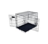 Mon ami Luki - Cage en métal avec Plateau pour Transport Chien - 100% Acier Inoxydable
