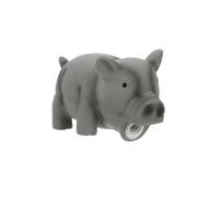 MON AMI LUKI - Cochon SONORE Latex Gris 15CM - Rose - Chien - 15CM