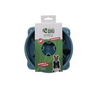 Mon ami Luki - Gamelle Anti glouton - Bleu - Chien et Chat - 21,5x21,5x5CM