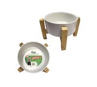 Mon ami Luki - Gamelle céramique avec support bois - 80%CERAMIQUE / 20%BOIS