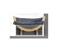 Mon ami Luki - Hamac Bois et Tissus - Gris - Chat - 29 X 57 X 31 CM