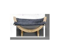 Mon ami Luki - Hamac bois et tissus - GRIS - CHAT - 29 X 57 X 31 CM