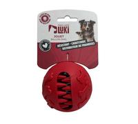 MON AMI LUKI - Jouet Caoutchouc dist. Recompense Balle - Collection Les costauds - Rouge - Chien - 7CM