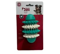 MON AMI LUKI - Jouet Caoutchouc Form engrenage - Collection Les costauds - Turquoise - Chien - 11CM