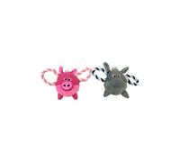 MON AMI LUKI - Jouet Peluche Corde Cochon et Elephant - MUTICOLORE - Chien - 26CM