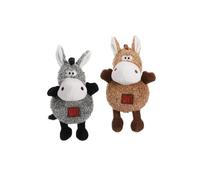 MON AMI LUKI - Jouet Peluche Forme âne Gris ou Marron - Marron - 29CM