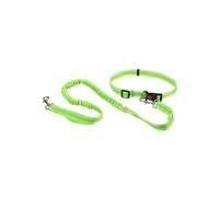 Mon ami Luki - Laisse Extensible - Ceinture Ajustable - Jaune Fluo - Chien - 180 CM