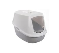 Mon ami Luki - Maison de Toilette Confort Complete - avec Filtration et trape - Ecru - Chat - 57x39x40CM